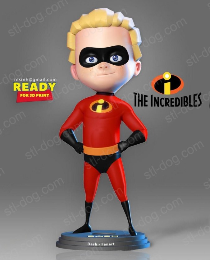 超能陆战队 (Dash Parr) 3D打印图纸